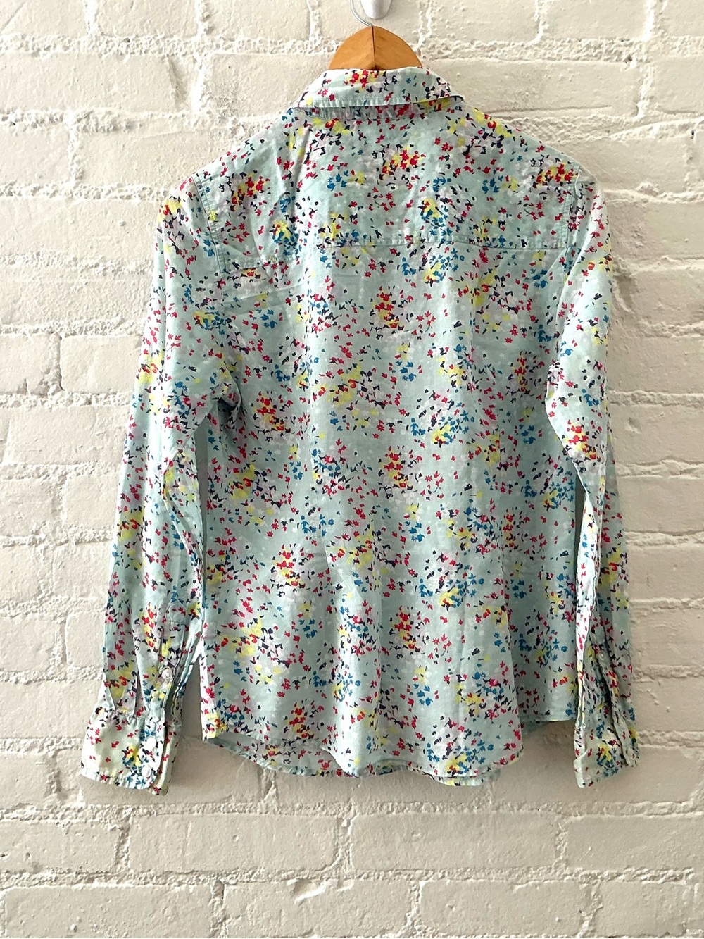 Boden Floral Button Front Shirt Sienna Colorful Ditsy Print Cotton Blouse US 6 - Picture 7 of 11